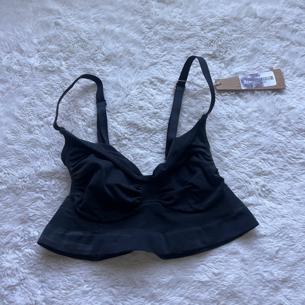 Skims Seamless Sculpt Bralette Onyx Black BR-SCP-3355 Women XL NWT Sculpting Fit